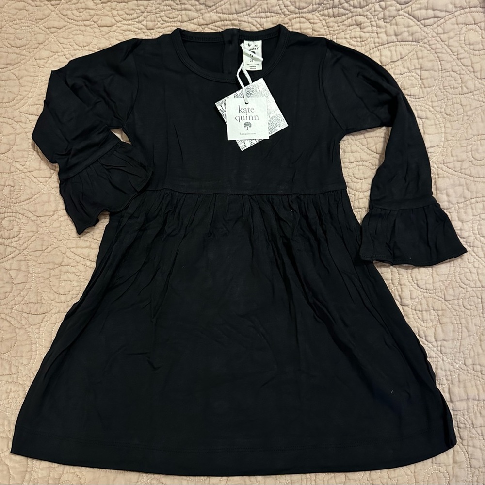 Kate Quinn Black A-Line Bell Sleeve Dress